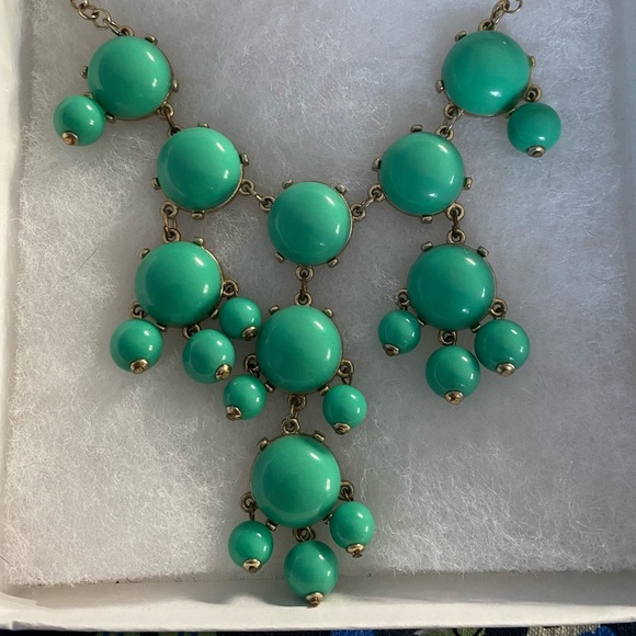Seafoam Green Bubble Statement Necklace - Picture 2 of 4
